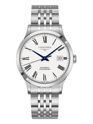 Longines Record Automatic Stainless Steel 40mm Watch for Men - L2.821.4.11.6 Buy Now By Longines