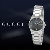 Gucci G Timeless Grey Dial Silver Steel Strap Watch For Women - YA126522 Buy Now By Gucci