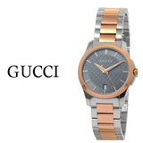 Gucci G Timeless Grey Dial Two Tone Steel Strap Watch For Women - YA126527 Buy Now By Gucci