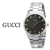Gucci G Timeless Black Dial Silver Steel Strap Watch For Women - YA1264029A Buy Now By Gucci