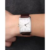 Calvin Klein Window Silver Dial Brown Leather Strap Watch for Women - K2M23126 Buy Now By Calvin Klein