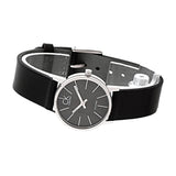 Calvin Klein Minimal Black Dial Black Leather Strap Watch for Women - K7622107 Buy Now By Calvin Klein