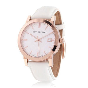 Burberry The City White Dial White Leather Strap Watch for Women - BU9108 Buy Now By Burberry