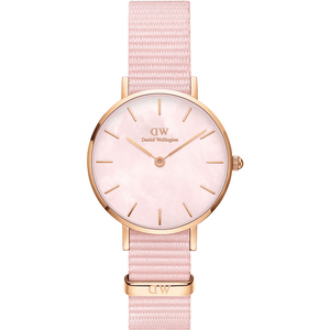 Daniel Wellington Petite Mother of Pearl Pink Dial Pink Nylon Strap Watch For Women - DW00100512 Buy Now By Daniel Wellington