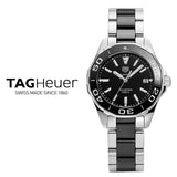 Tag Heuer Aquaracer Quartz Black Dial Two Tone Steel Strap Watch for Men - WAY131A.BA0913 Buy Now By Tag Heuer