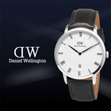 Daniel Wellington Dapper Sheffield White Dial Black Leather Strap Watch For Men - DW00100088 Buy Now By Daniel Wellington
