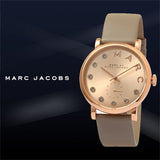 Marc Jacobs Baker Rose Gold Dial Grey Leather Strap Watch for Women - MBM1400 Buy Now By Marc Jacobs