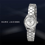 Marc Jacobs Tether Transparent Silver Dial Silver Steel Strap Watch for Women - MBM3416 Buy Now By Marc Jacobs