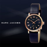 Marc Jacobs Baker Navy Blue Dial Blue Leather Strap Watch for Women - MBM1331 Buy Now By Marc Jacobs