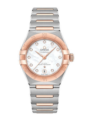 Omega Constellation Manhattan Quartz Diamonds Mother of Pearl Dial Two Tone Steel Strap Watch for Women - 131.20.25.60.55.001 Buy Now By Omega