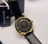 Maserati Epoca Black Dial Black Leather Strap Watch For Women - R8851118501 Buy Now By Maserati