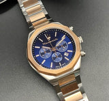 Maserati Stile Chronograph Blue Dial Rose Gold Two Tone Strap Watch For Men - R8873642002 Buy Now By Maserati
