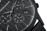Emporio Armani Renato Chronograph Black Dial Black Mesh Bracelet Watch For Men - AR2498 Buy Now By Emporio Armani