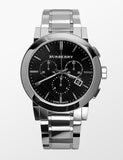 Burberry The City Black Dial Silver Steel Strap Watch for Men - BU9351 Buy Now By Burberry