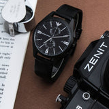 Emporio Armani Claudio Chronograph Black Dial Black Leather Strap Watch For Men - AR11483 Buy Now By Emporio Armani