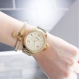 Fossil Cecile Chronograph Gold Dial Gold Steel Strap Watch for Women - AM4482 Buy Now By Fossil
