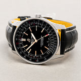 Breitling Automatic 41mm Black Dial Black Leather Strap Watch for Men - A17326241B1P1 Buy Now By Breitling