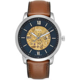 Fossil Neutra Automatic Luggage Skeleton Blue Dial Brown Leather Strap Watch for Men - ME3160 Buy Now By Fossil