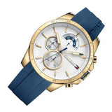 Tommy Hilfiger Decker White Dial Blue Rubber Strap Watch for Men - 1791353 Buy Now By Tommy Hilfiger