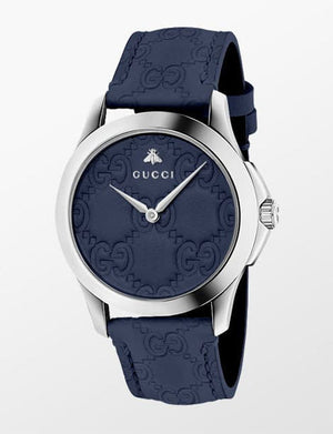 Gucci G Timeless Quartz Blue Dial Blue Leather Strap Watch For Men - YA1264032 Buy Now By Gucci