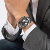 Guess Equity Analog Black Dial Silver Steel Strap Watch For Men - GW0703G1 Buy Now By Guess