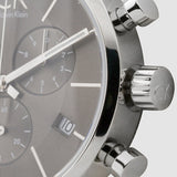 Calvin Klein City Chronograph Black Dial Black Leather Strap Watch for Men - K2G271C3 Buy Now By Calvin Klein