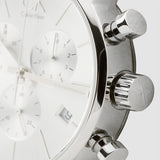 Calvin Klein City Chronograph Silver Dial Black Leather Strap Watch for Men - K2G271C6 Buy Now By Calvin Klein
