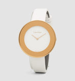 Calvin Klein Chic White Dial White Leather Strap Watch for Women - K7N236K2 Buy Now By Calvin Klein