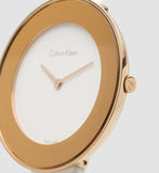 Calvin Klein Chic White Dial White Leather Strap Watch for Women - K7N236K2 Buy Now By Calvin Klein