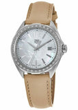 Tag Heuer Formula 1 Quartz Diamonds Mother of Pearl Dial Beige Leather Strap Watch for Women - WBJ131A.FC8254 Buy Now By Tag Heuer