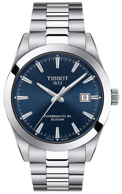 Tissot Gentlemen Powermatic 80 Silicium Blue Dial Silver Steel Strap Watch For Men - T127.407.11.041.00 Buy Now By Tissot