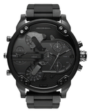 Diesel Mr Daddy 2.0 Chronograph Black Dial Black Steel Strap Watch For Men - DZ7396 Buy Now By Diesel