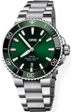 Oris Aquis Date Green Dial Silver Steel Strap Watch for Men - 0173377304157-0782405PEB Buy Now By Oris