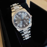 Bulova Crystal Collection Brown Dial Silver Steel Strap Watch for Men - 96B221 Buy Now By Bulova