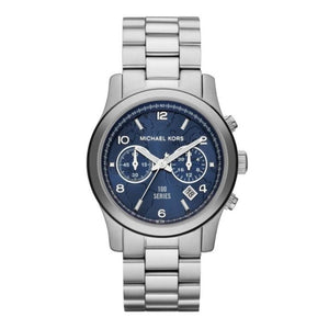 Michael Kors Hunger Stop 100 Series Navy Blue Dial Silver Steel Strap Watch for Women - MK5814 Buy Now By Michael Kors