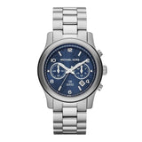 Michael Kors Hunger Stop 100 Series Navy Blue Dial Silver Steel Strap Watch for Women - MK5814 Buy Now By Michael Kors