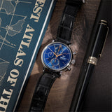 IWC Portofino Chronograph Blue Dial Black Leather Strap Watch for Men - IW391036 Buy Now By IWC