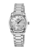 Omega Seamaster Aqua Terra Quartz Diamonds Mother of Pearl Dial Silver Steel Strap Watch for Women - 220.10.28.60.55.001 Buy Now By Omega
