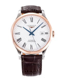 Longines Record Automatic Stainless Steel 18K Gold Watch for Men - L2.821.5.11.2 Buy Now By Longines