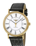 Longines Presence 25.5mm Automatic White Dial Black Leather Strap Watch for Women - L4.921.2.11.2 Buy Now By Longines