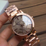 Burberry The City Rose Gold Dial Rose Gold Steel Strap Watch for Women - BU9039 Buy Now By Burberry