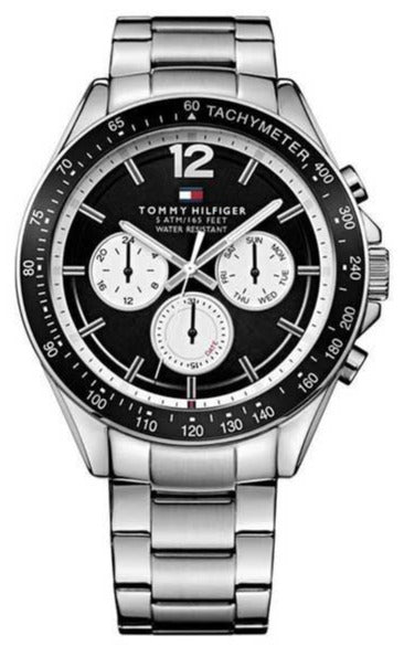 Tommy Hilfiger Luke Quartz Black Dial Silver Steel Strap Watch for Men - 1791120 Buy Now By Tommy Hilfiger