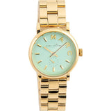 Marc Jacobs Baker Mint Green Dial Gold Steel Strap Watch for Women - MBM3284 Buy Now By Marc Jacobs