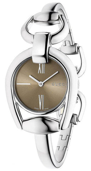 Gucci Horsebit Collection Quartz Brown Dial Silver Steel Strap Watch For Women - YA139501 Buy Now By Gucci