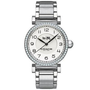Coach Madison White Dial Silver Steel Strap Watch for Women - 14502396 Buy Now By Coach