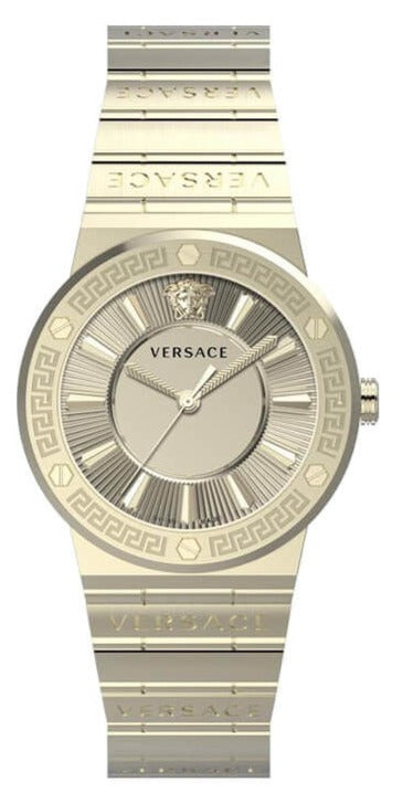 Versace Grace Quartz Gold Dial Gold Steel Strap Watch for Women - VEVH01320 Buy Now By Versace