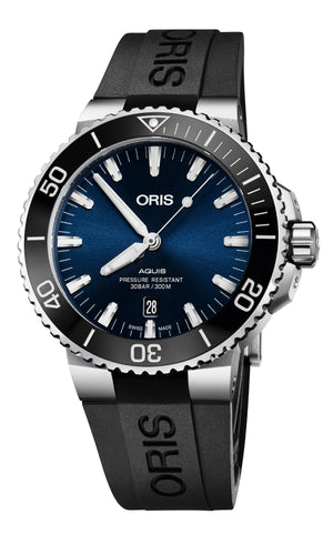 Oris Aquis Date Blue Dial Black Rubber Strap Watch for Men - 0173377304152-0742464EB Buy Now By Oris