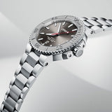 Oris Aquis Date Relief Grey Dial Silver Steel Strap Watch for Men - 0173377304153-0782405PEB Buy Now By Oris