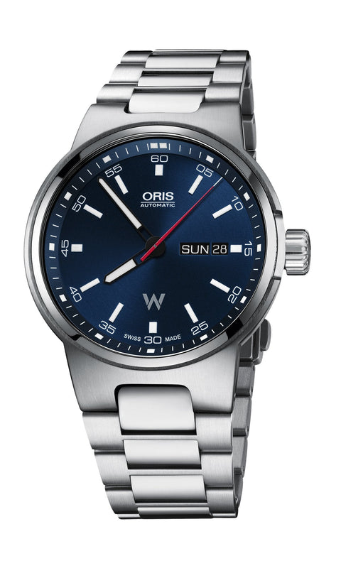 Oris Williams F1 Day Date Blue Dial Silver Steel Strap Watch for Men - 0173577164155-0782450 Buy Now By Oris