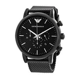 Emporio Armani Sport Chronograph Black Dial Black Mesh Bracelet Watch For Men - AR1968 Buy Now By Emporio Armani